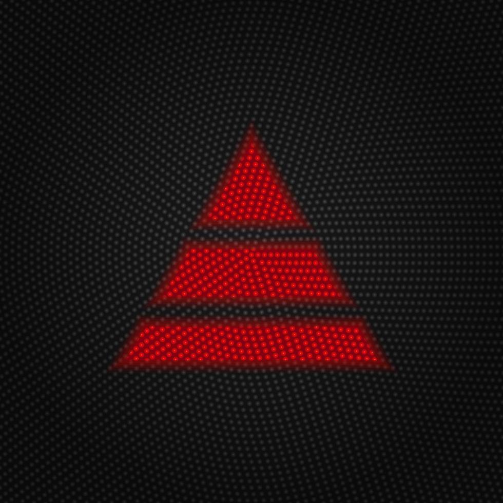 karriär, finansiera, pyramid vektor ljus röd Färg retro stil vektor ikon på vit bakgrund