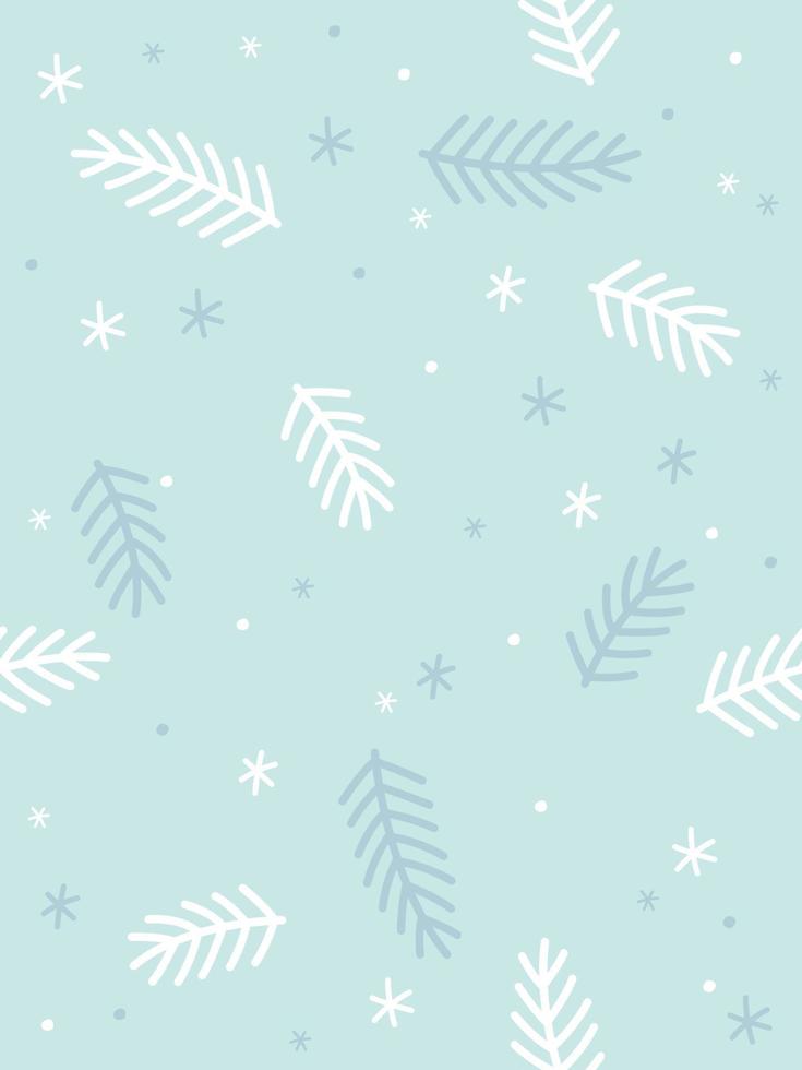 Kiefer Blätter nahtlos Muster mit zum Winter oder Weihnachten Karte vektor