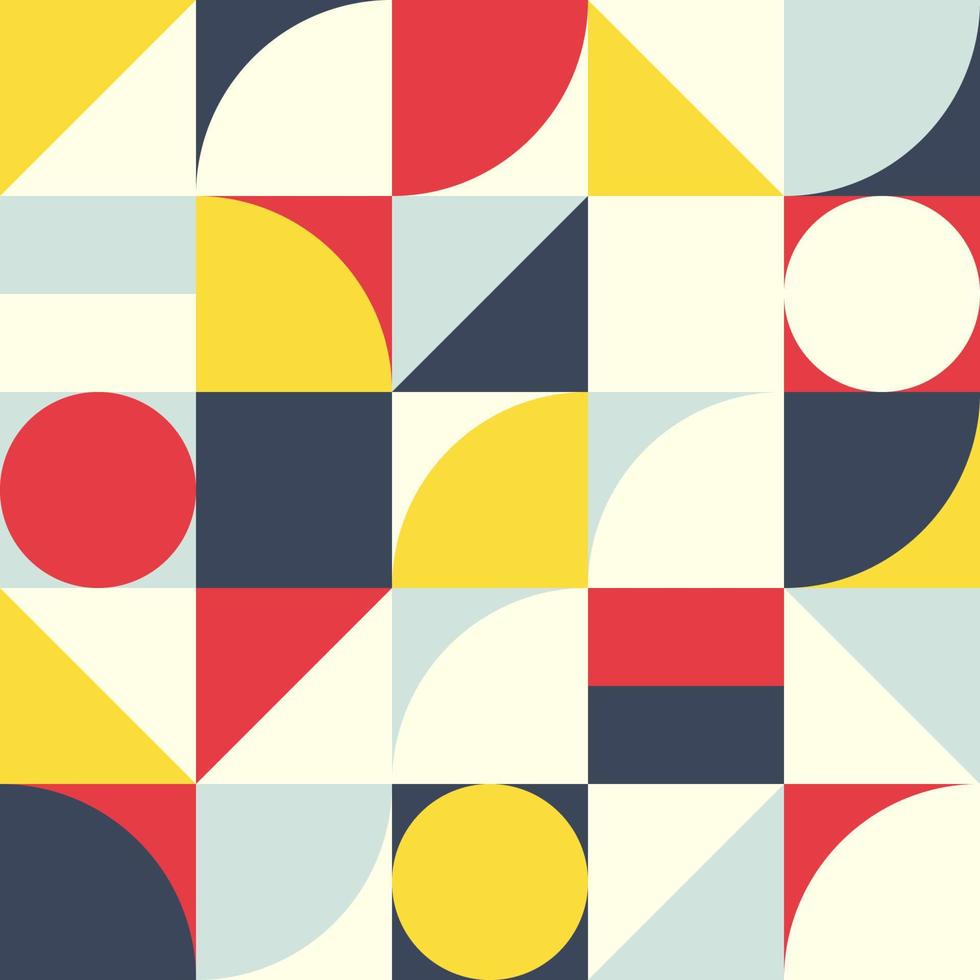 bauhaus eller scandinavian stil modern abstrakt geometrisk sömlös mönster vektor