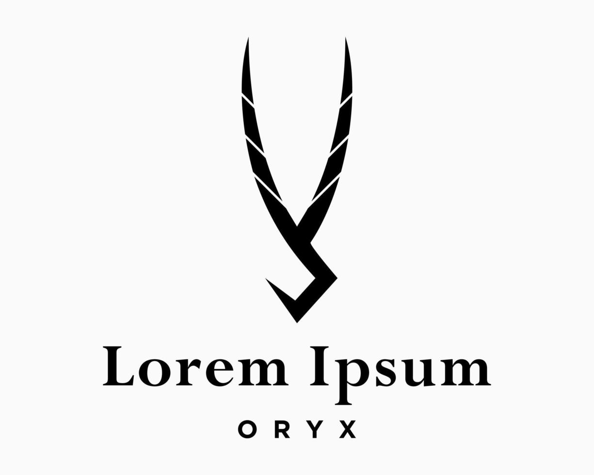 uppsättning abstrakt horn hjorthorn elfenben huvud djur- skära ut stil lyx elegant symbol varumärke design vektor