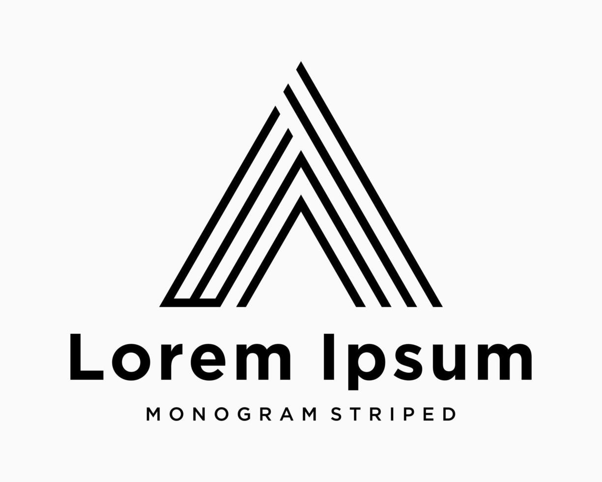 modern brev en aw wa monogram randig stil elegant lyx identitet varumärke symbol ikon linjär logotyp design vektor