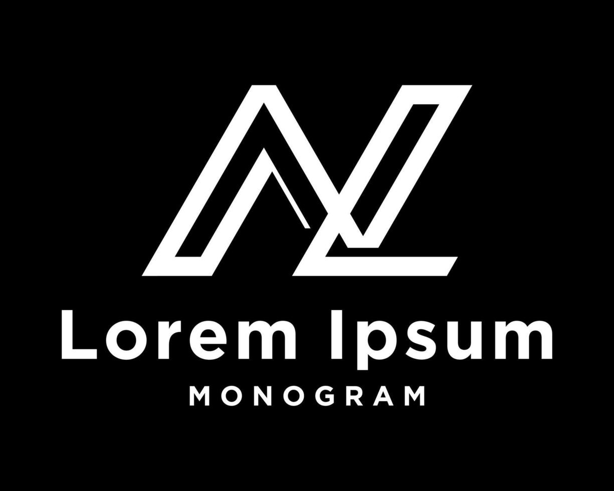 brev n nl monogram förbindelse linje modern stil form elegant symbol varumärke identitet design vektor