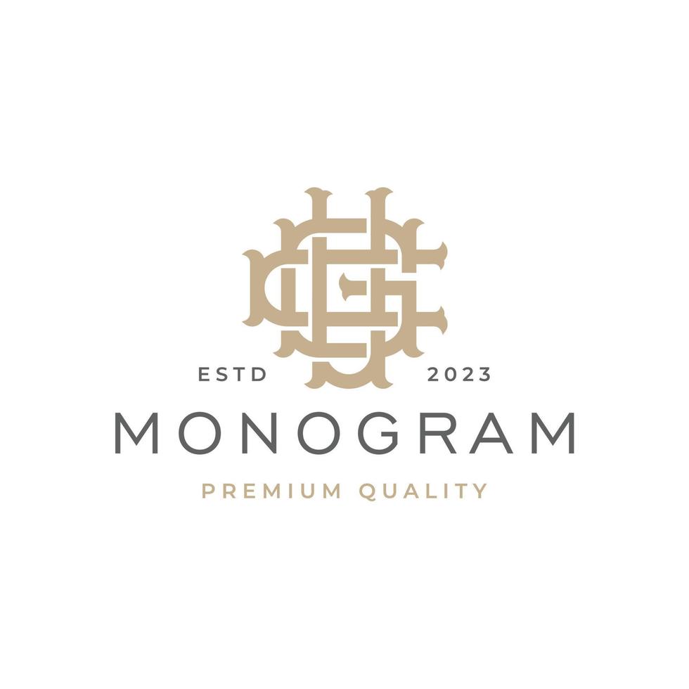första brev cgu monogram logotyp mall. initialer tre brev begrepp design för din varumärke eller företag identitet vektor