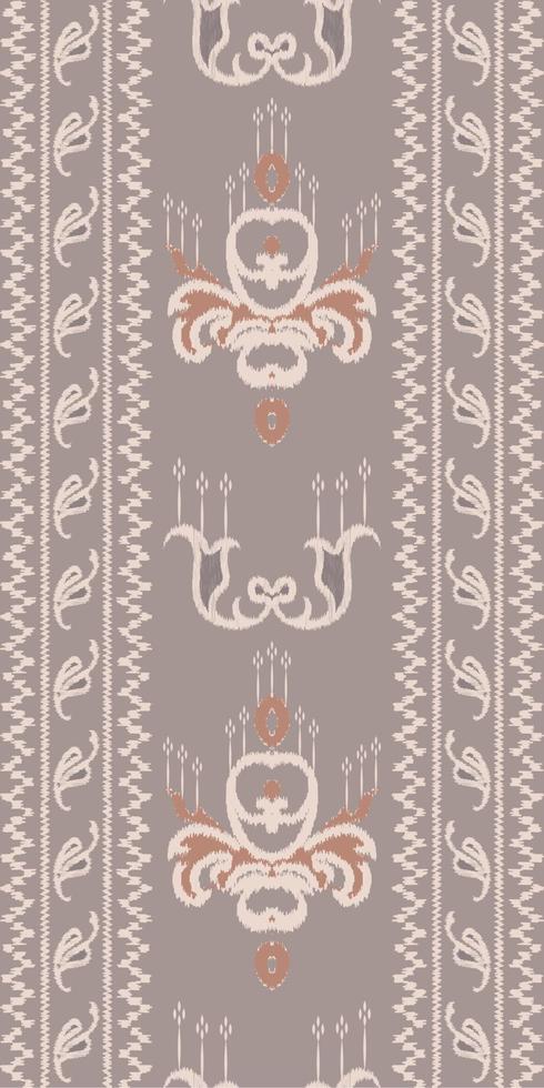 afrikanisch Ikat Paisley Stickerei. Ikat druckt Stammes- Farbe geometrisch traditionell ethnisch orientalisch Design zum das Hintergrund. Volk, indisch, skandinavisch, Zigeuner, Saree Borneo Stoff Rand ikkat vektor