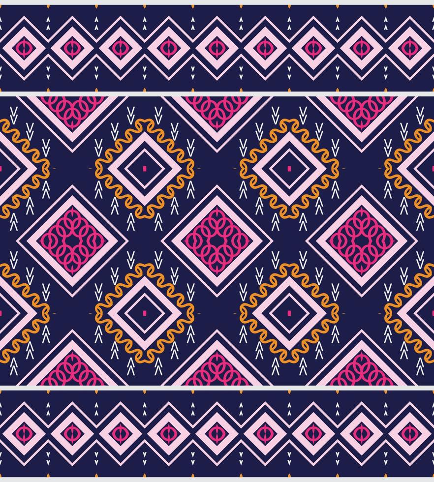 Motiv ethnisch Blumen- nahtlos Muster Hintergrund. geometrisch ethnisch orientalisch Muster traditionell. ethnisch aztekisch Stil abstrakt Vektor Illustration. Design zum drucken Textur, Stoff, Saree, Sari, Teppich.