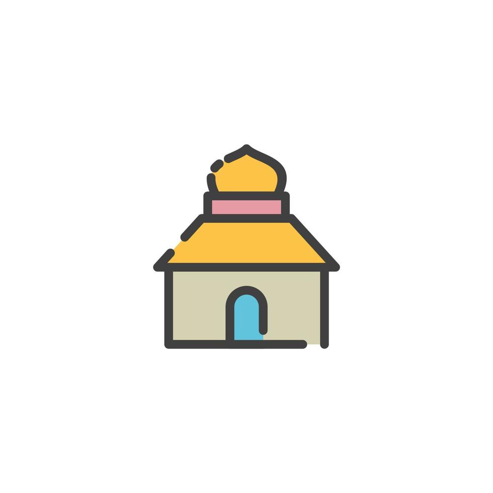 Moschee Vektor Symbol Illustration Logo