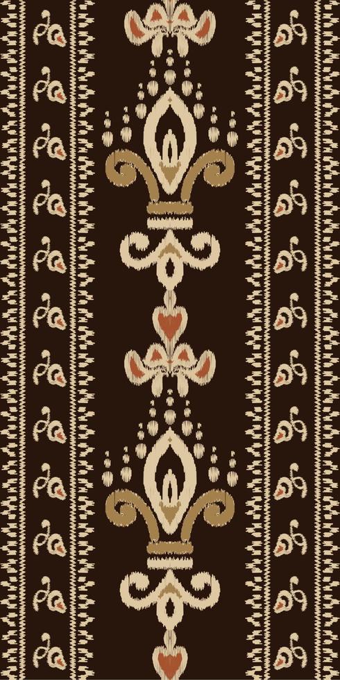 afrikansk ikat paisley broderi. ikat sömlös mönster stam- bakgrund geometrisk traditionell etnisk orientalisk design för bakgrund. folk, indian, skandinaviska, zigenare, saree tyg gräns ikkat vektor