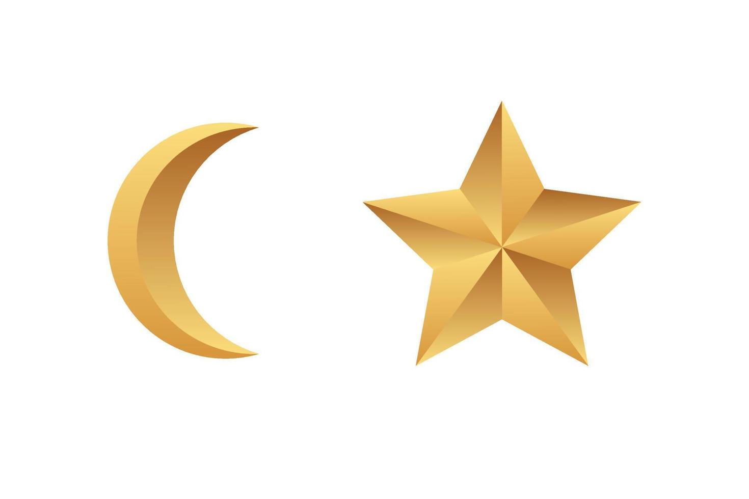 golden Star und Halbmond Mond. geeignet zum Ramadan Design Hintergrund vektor