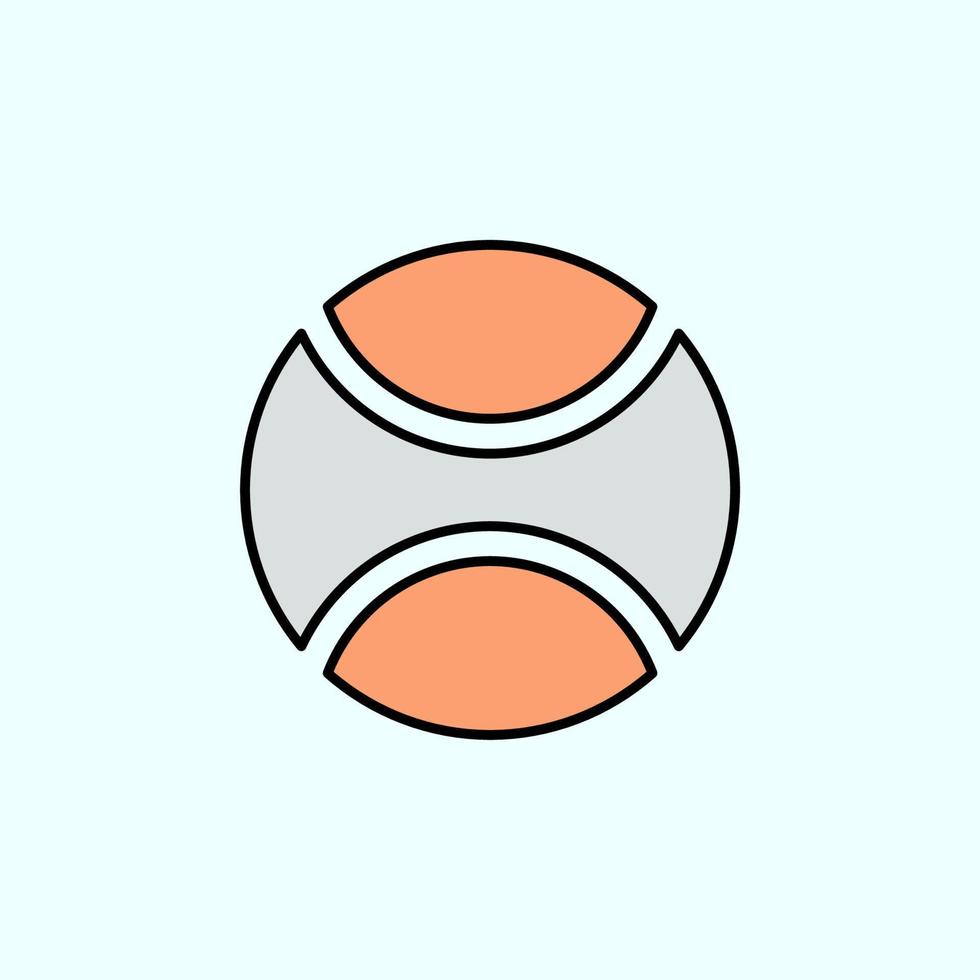 Ball, Baseball Farbe Vektor Symbol, Vektor Illustration auf dunkel Hintergrund