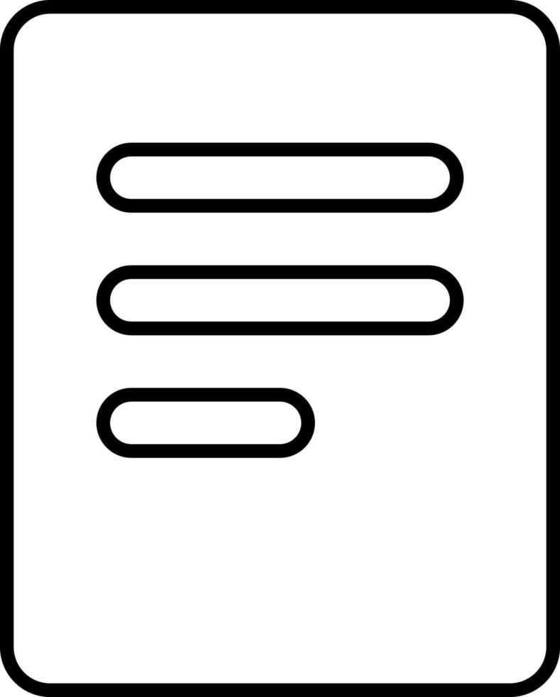 Linie Vektor Symbol dokumentieren. Gliederung Vektor Symbol auf Weiß Hintergrund