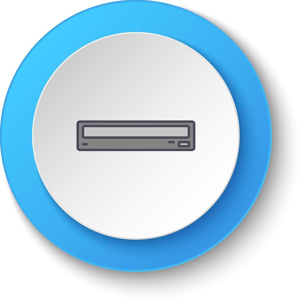 runda knapp för webb ikon. sd. knapp baner runda, bricka gränssnitt för Ansökan illustration på vit bakgrund vektor