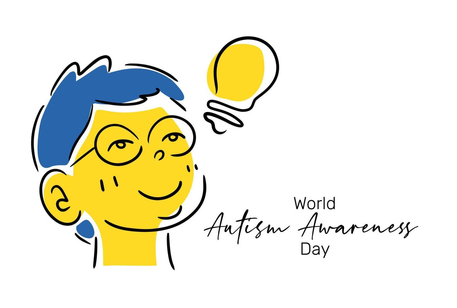 värld autism medvetenhet dag design illustration vektor
