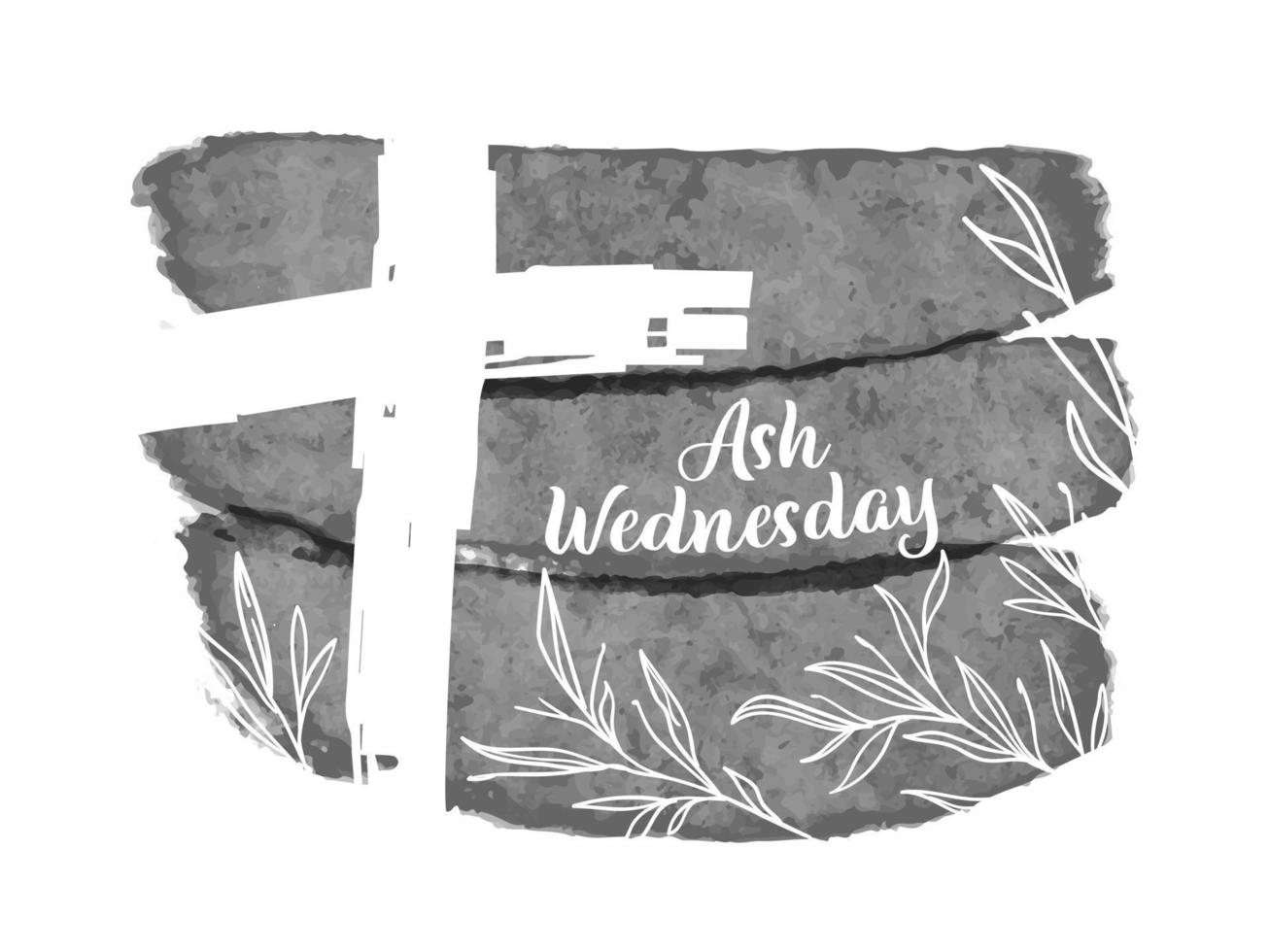 aska onsdag design är en kristen helig dag. bläck korsa design vektor