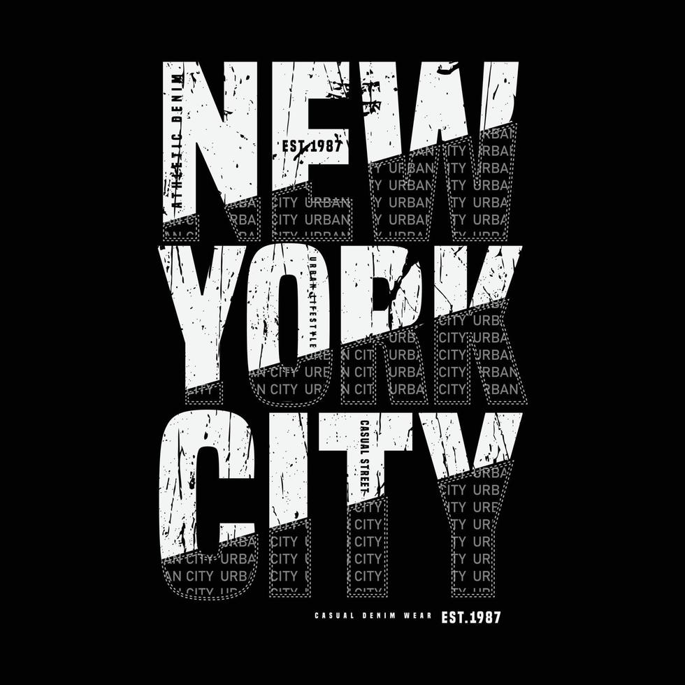 new york vektorillustration och typografi, perfekt för t-shirts, hoodies, tryck etc. vektor