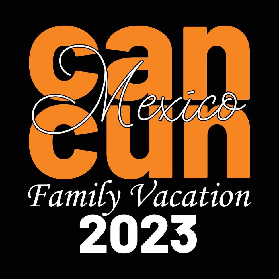 cancun mexico familj semester 2023 solsken soluppgång solnedgång sommar semester vektor