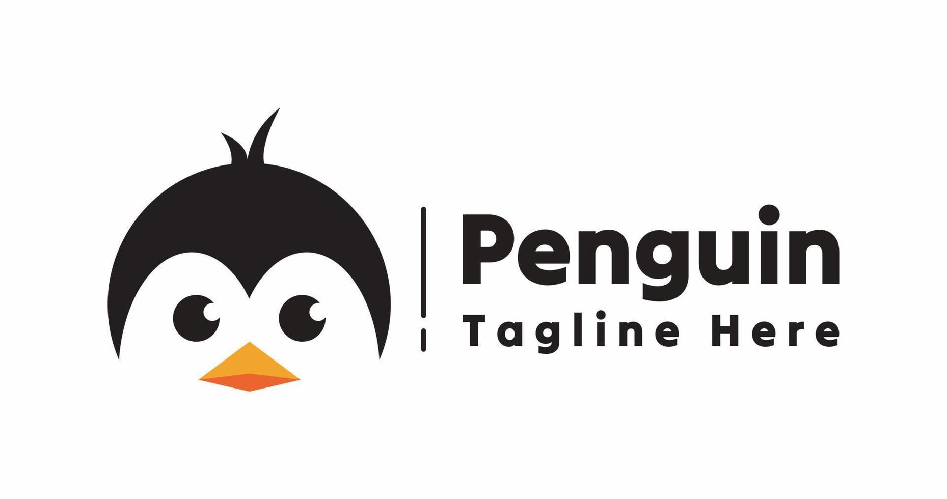 einfach Pinguin Logo vektor