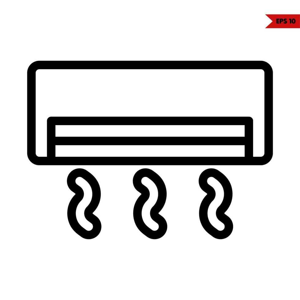 Liniensymbol der Klimaanlage vektor