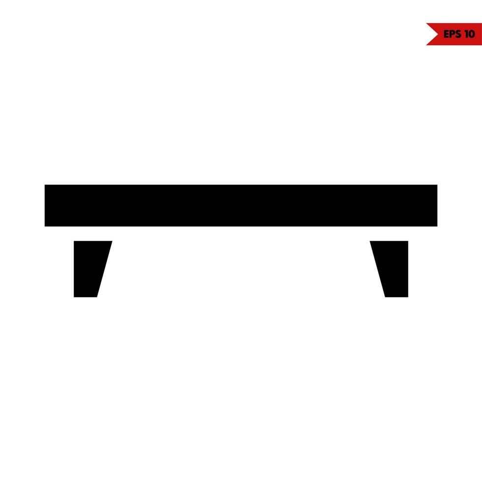 Tabellen-Glyphe-Symbol vektor