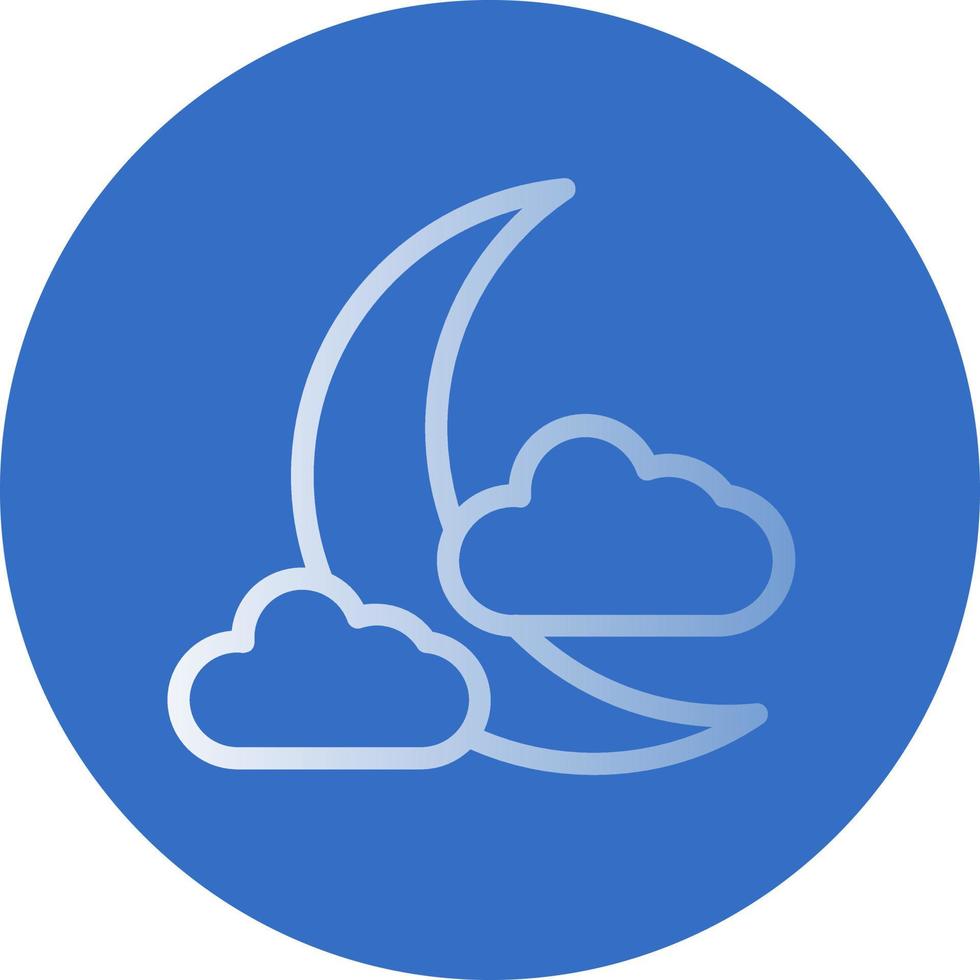 Cloud-Mond-Vektor-Icon-Design vektor