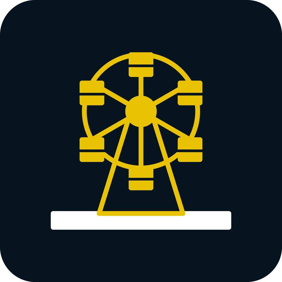 Riesenrad-Vektor-Icon-Design vektor