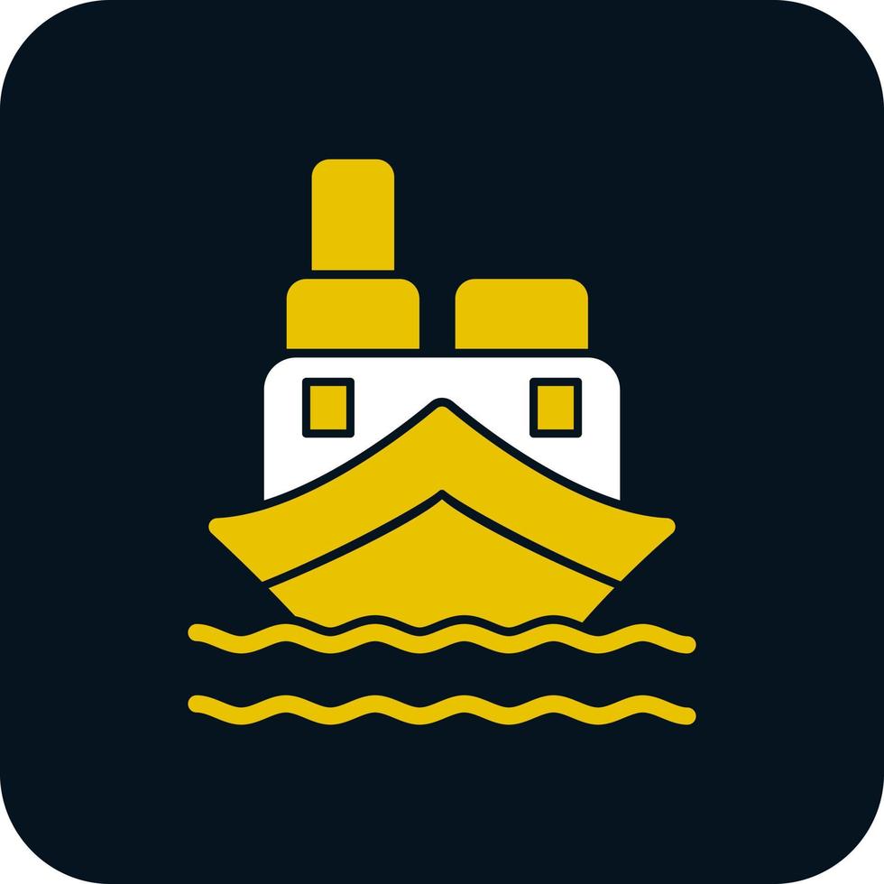 Frachtboot-Vektor-Icon-Design vektor