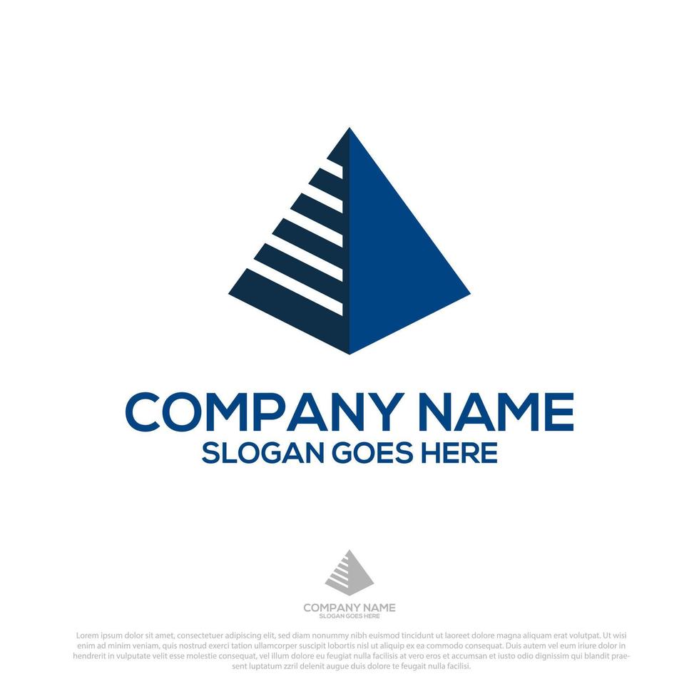 Pyramide MwSt und Finanzen Logo Vorlage, gut zum Buchhaltung Berater Logo Vektor