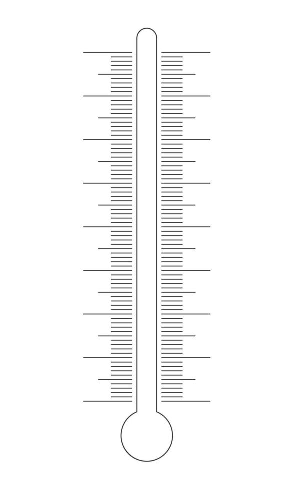 Vertikale Thermometer Rahmen mit Glas Tube Silhouette. Grafik Vorlage zum Wetter meteorologisch Messung Temperatur Werkzeug vektor