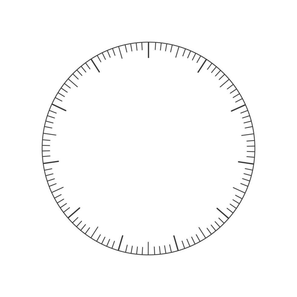 360 grad skala av barometer, hastighetsmätare, kompass, termometer. runda mätning verktyg mall vektor