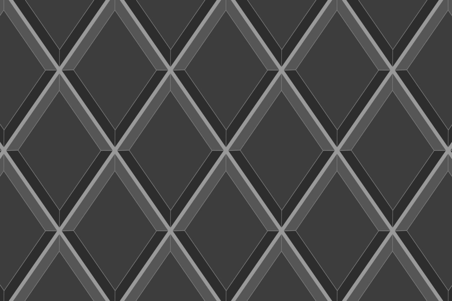 schwarz Rhombus Fliese Hintergrund. Küche Backsplash Textur. Badezimmer oder Toilette Keramik Mauer oder Fußboden Diamant Mosaik Oberfläche. Innere oder Außen Dekoration nahtlos Muster vektor