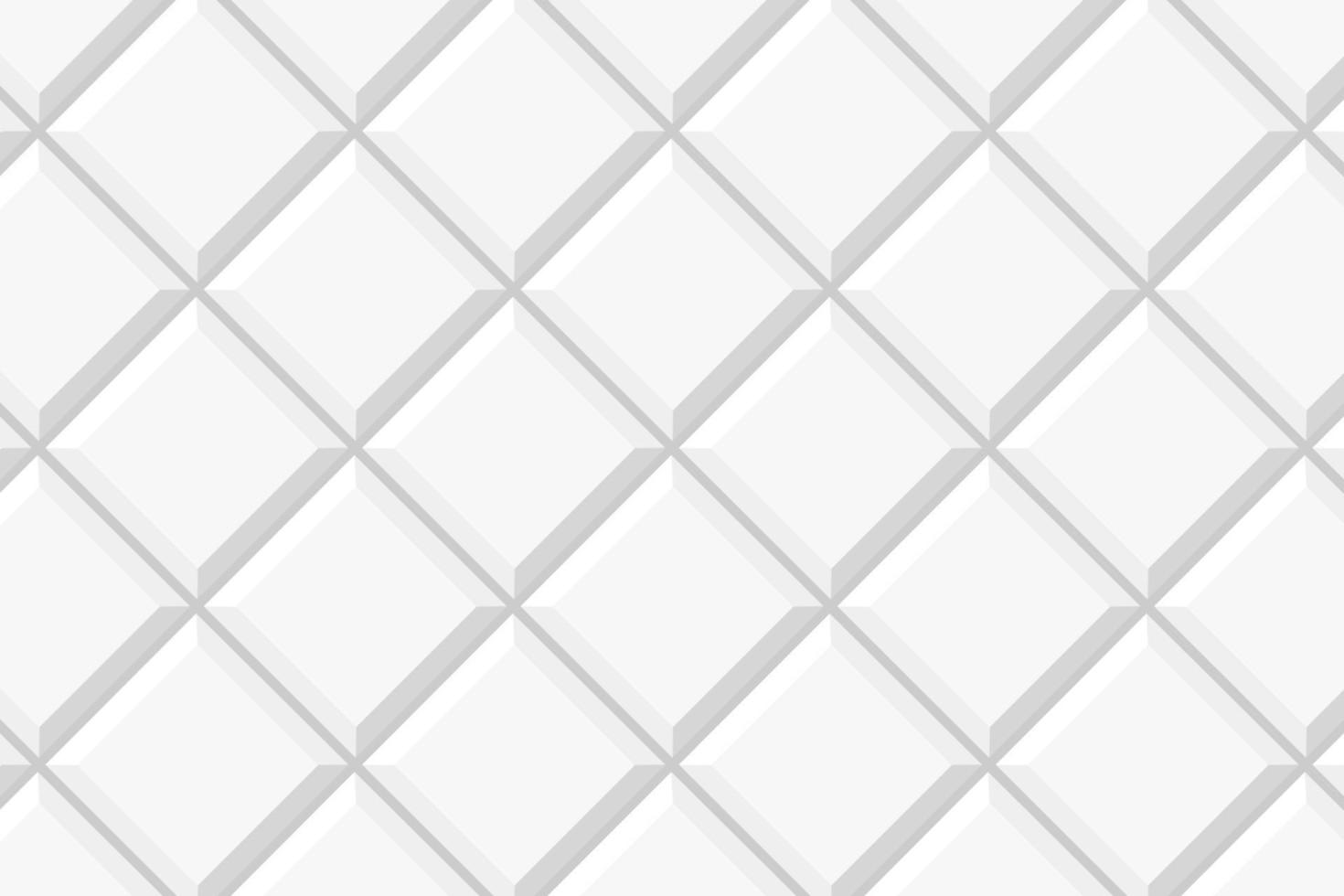 Weiß Platz Fliese diagonal nahtlos Muster. Badezimmer oder Toilette Keramik Mauer Textur. Küche Backsplash Oberfläche. Innere oder Außen Mosaik Layout vektor