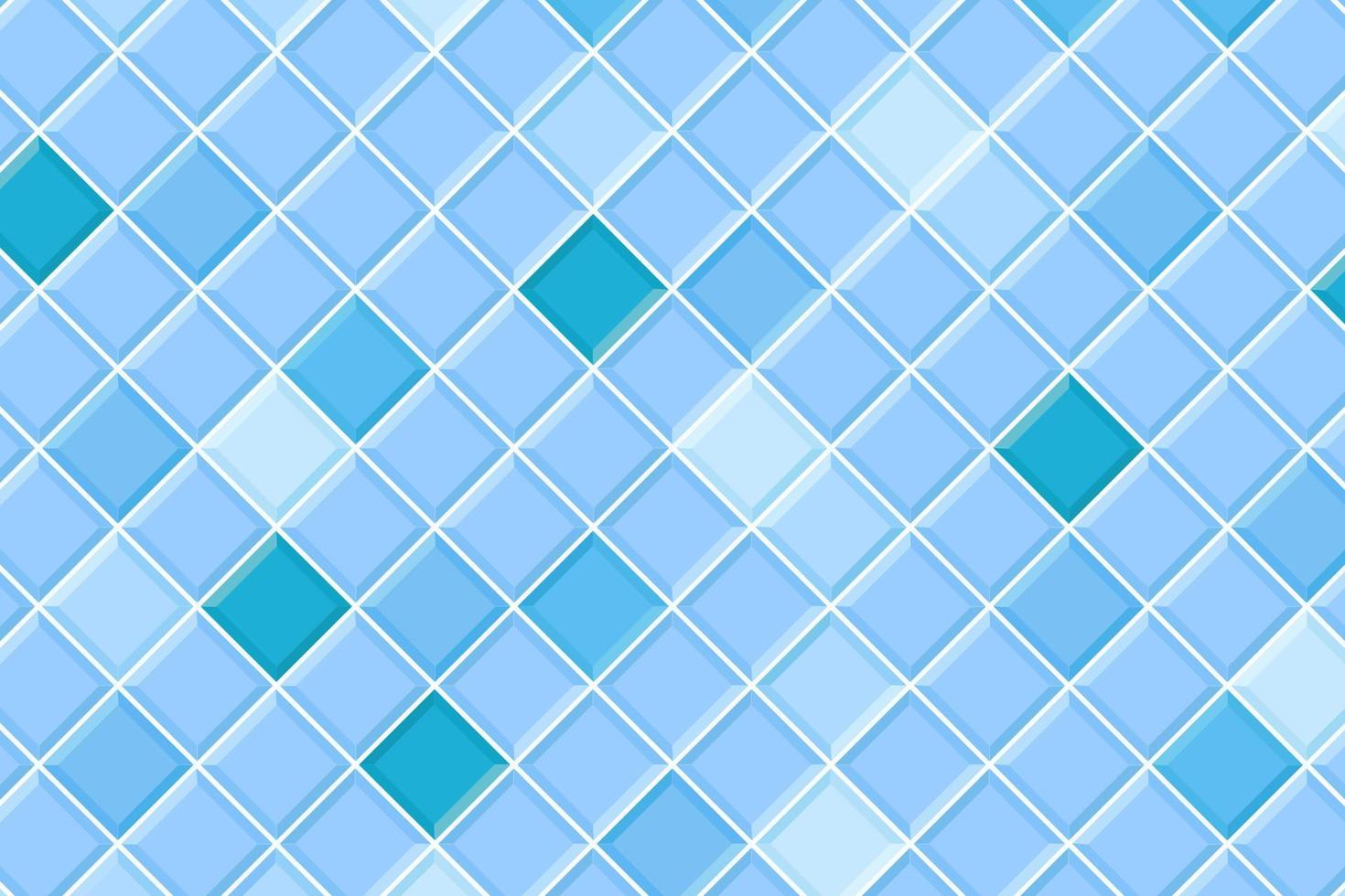 blå fyrkant bricka sömlös mönster. simning slå samman golv bakgrund. badrum eller toalett keramisk vägg textur. interiör eller exteriör mosaik- layout vektor
