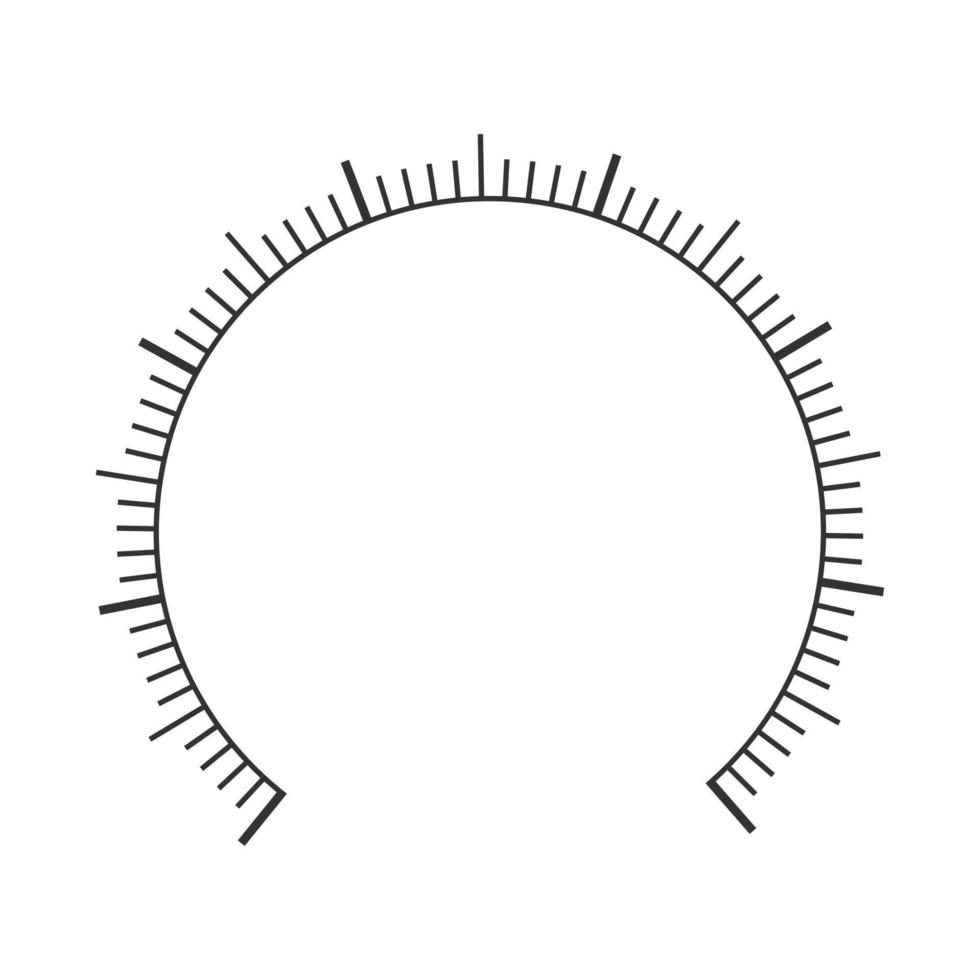 runda mätning Diagram instrumentbräda mall. tryck meter, manometer, barometer, hastighetsmätare, tonometer, termometer, navigatör eller indikator skala vektor