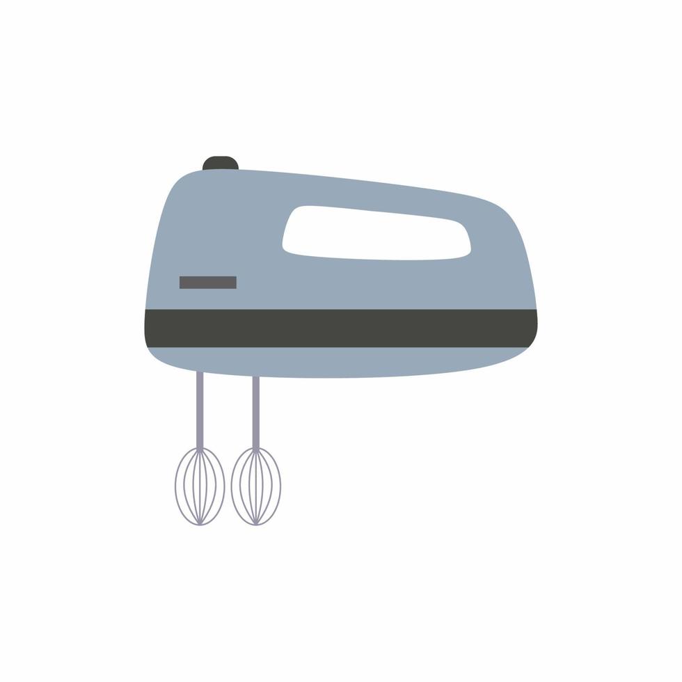 Mixer-Symbol, Küchengerät zum Mischen von Lebensmitteln. elektrische Maschine. Haushaltsgerätekonzept. Vektormischerkarikaturillustration lokalisiert auf weißem Hintergrund vektor