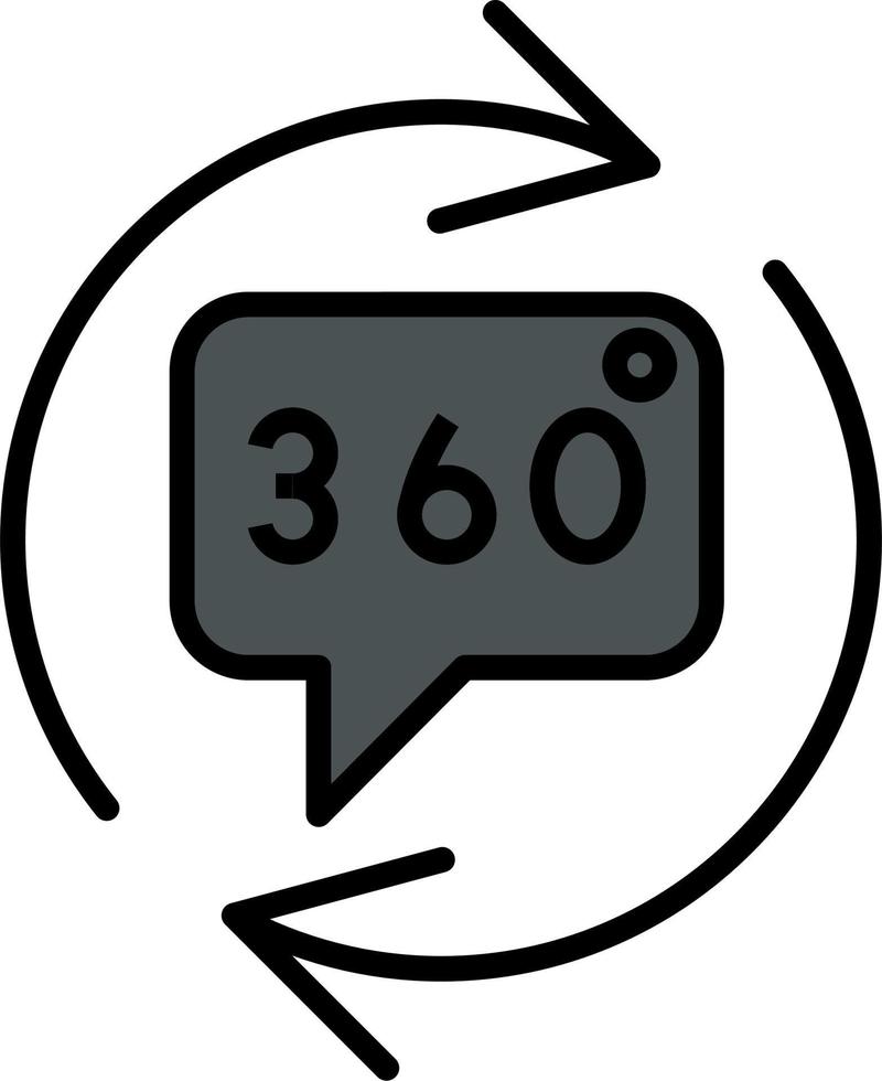 360-Grad-Vektorsymbol vektor