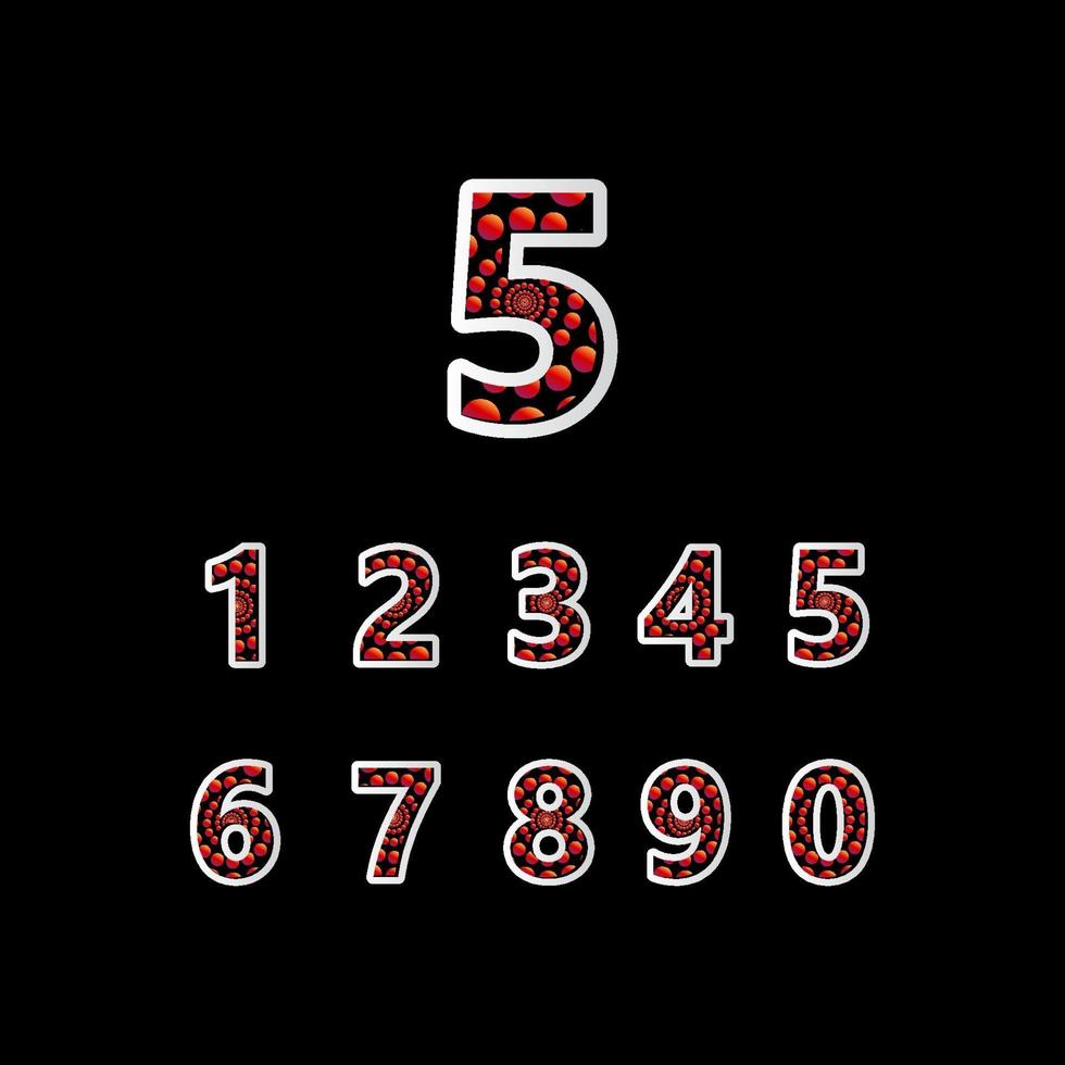 5 Jubiläumsfeier Blase rote Zahl Vektor Vorlage Design Illustration