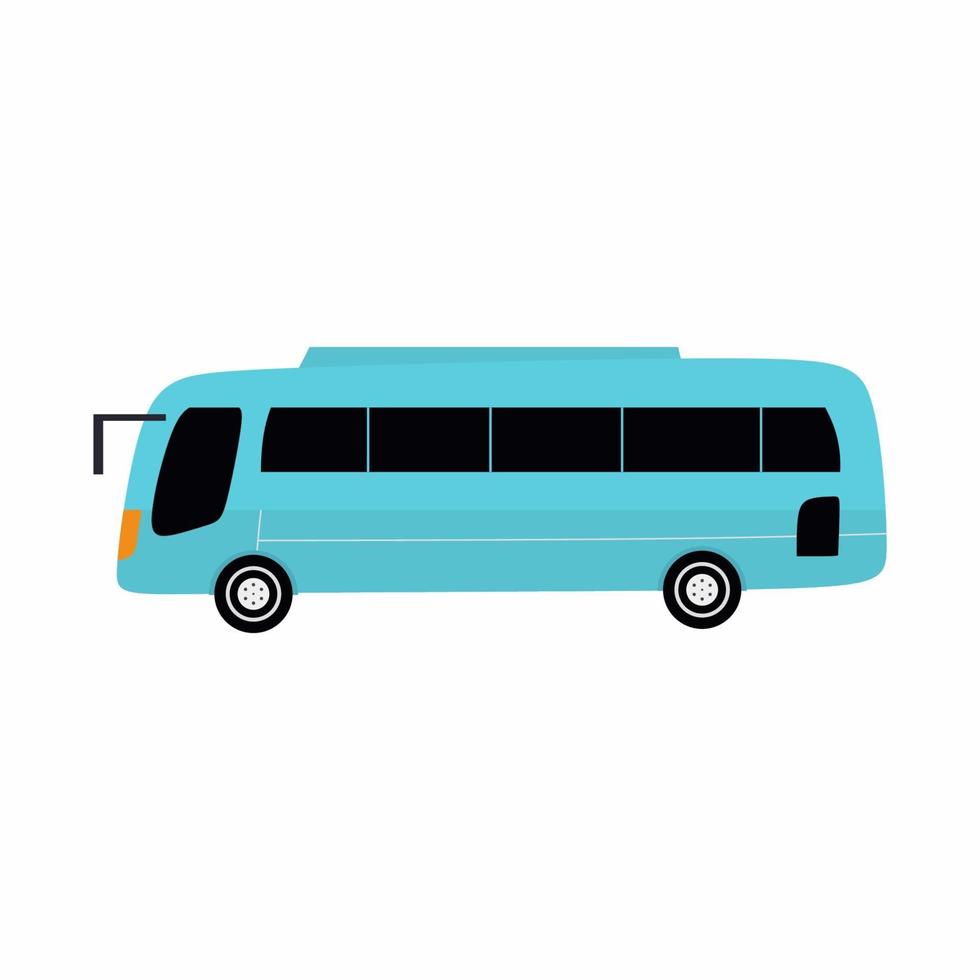 buss tecknad platt vektorillustration. kollektivtrafik eller skolbuss isolerad på vit bakgrund. stads-, stadsbilar och fordonstransportkoncept. vektor