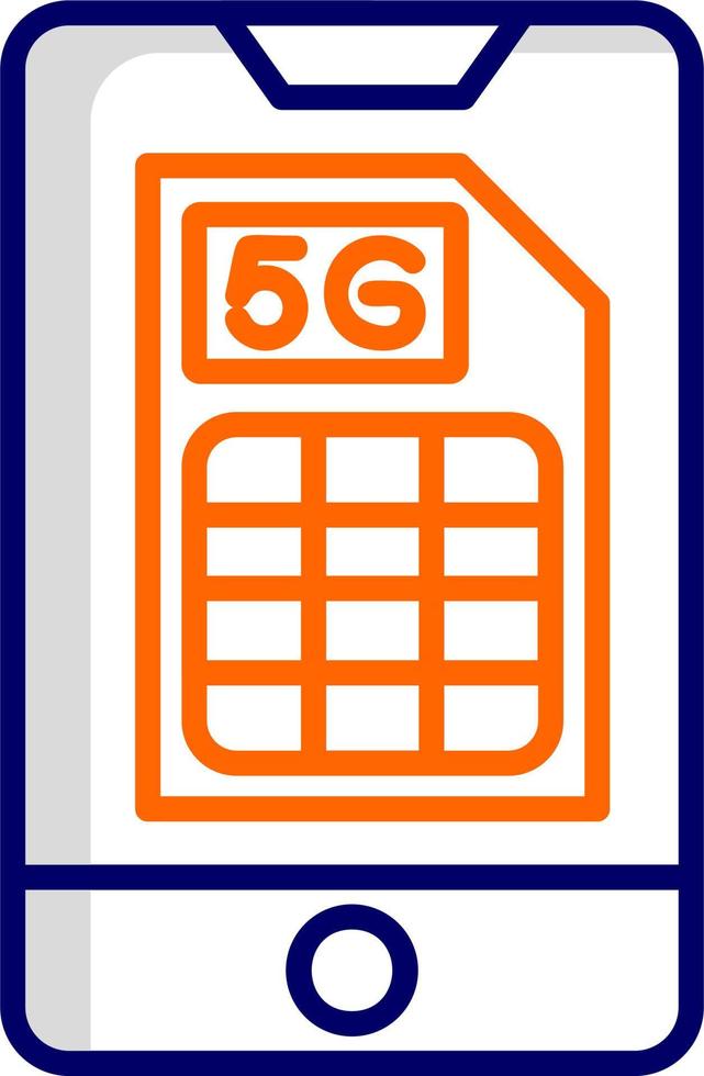 Smartphone 5g sim Vektor Symbol