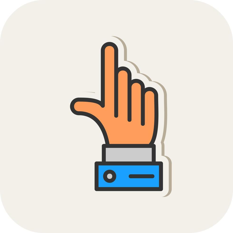 Finger-Vektor-Icon-Design vektor