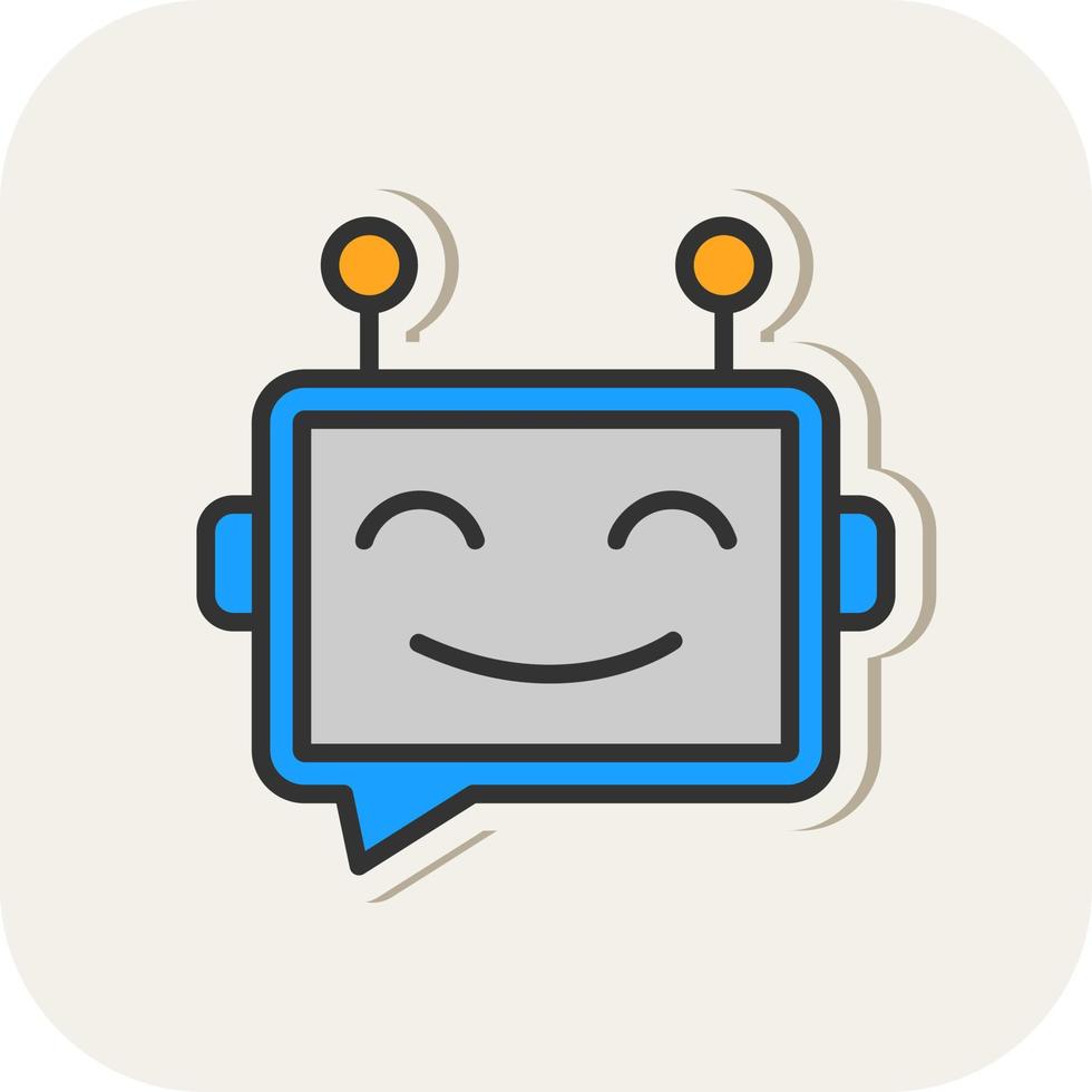 Chatbot-Vektor-Icon-Design vektor