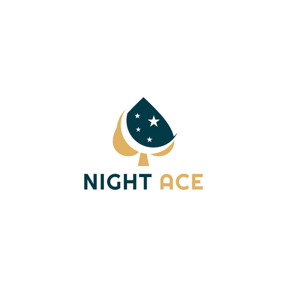 Nacht As Logo Design Vektor