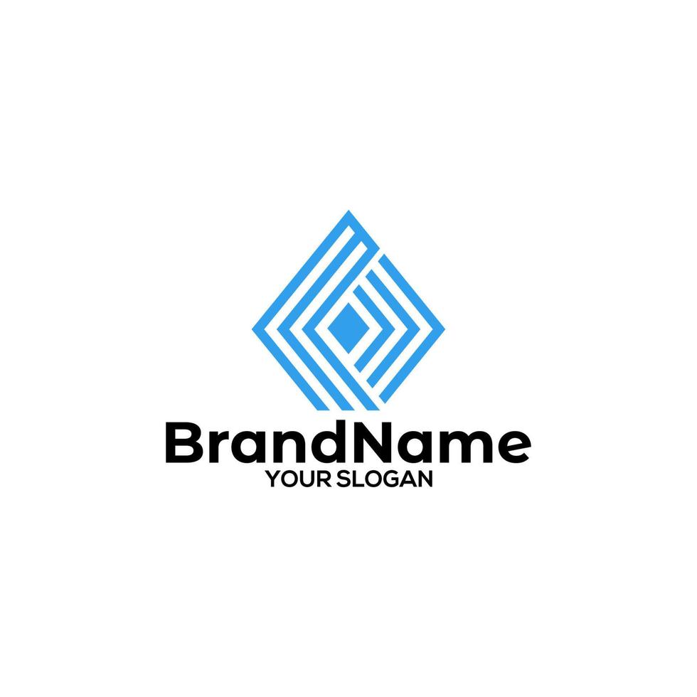 m Diamant Pfeil Logo Design Vektor