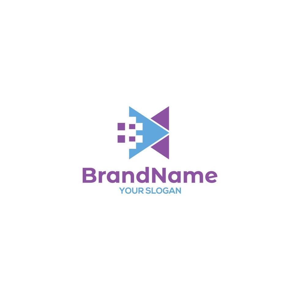 b Digital Medien Logo Design Vektor