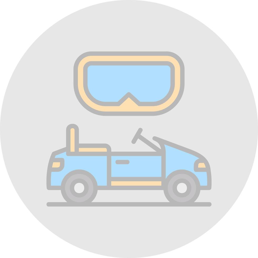 Vr-Fahrt-Vektor-Icon-Design vektor