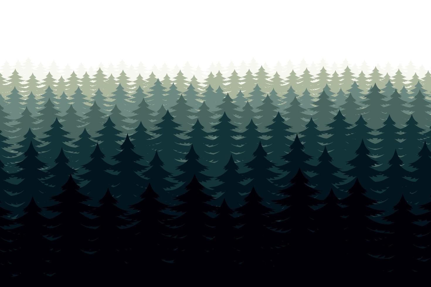 Waldlandschaft Hintergrund Vektor Design Illustration