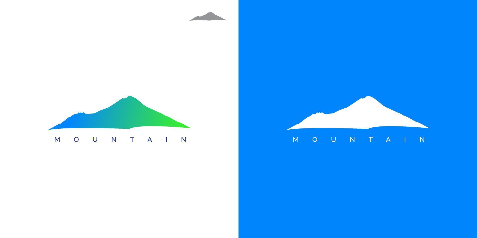 Berg Logo Design Vektor Illustration mit Gradient Farbe zum Geschäft und Unternehmen