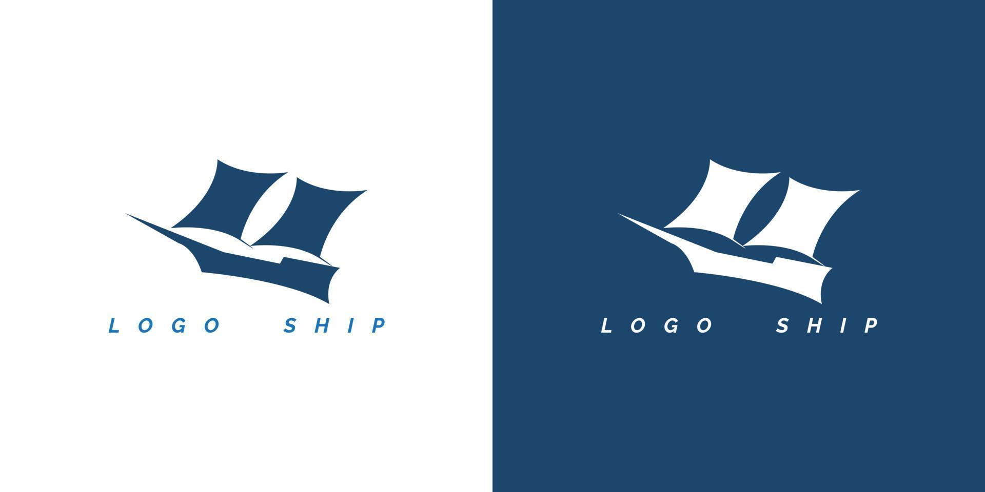 segelbåt logotyp design med en modern begrepp vektor
