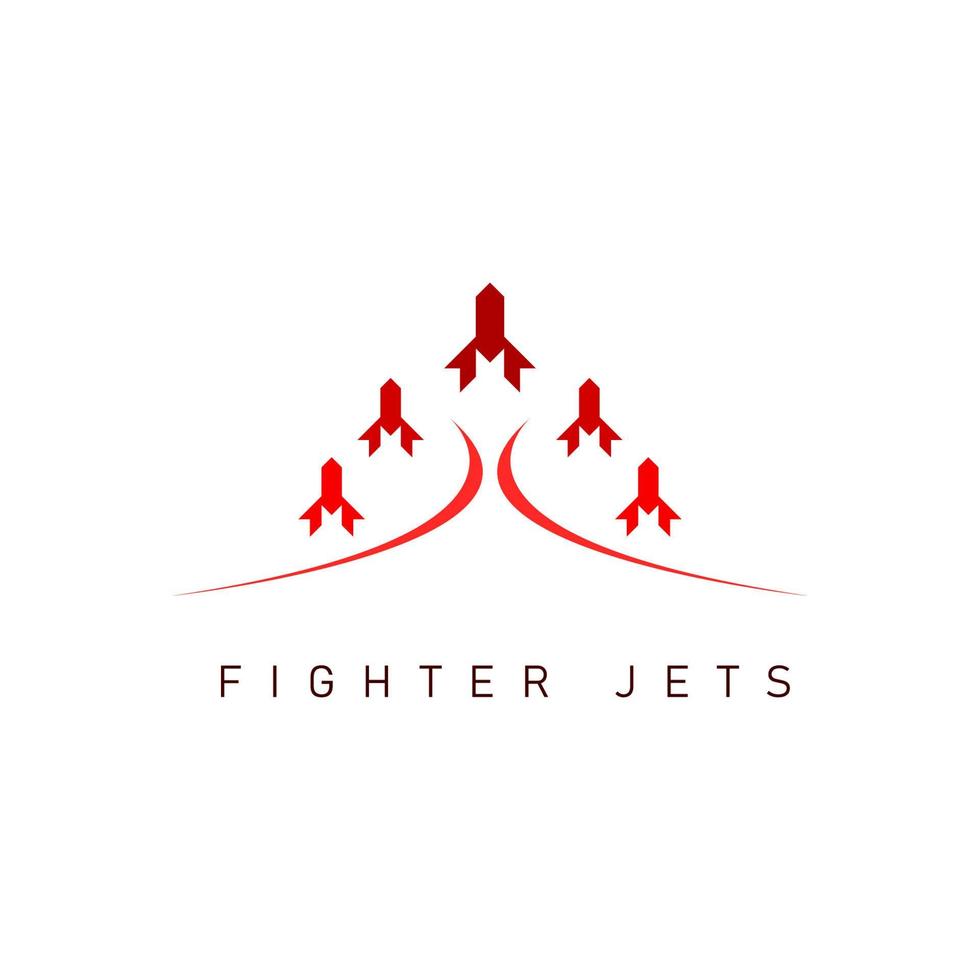 rot Kämpfer Jet Logo Design mit modern Konzept vektor