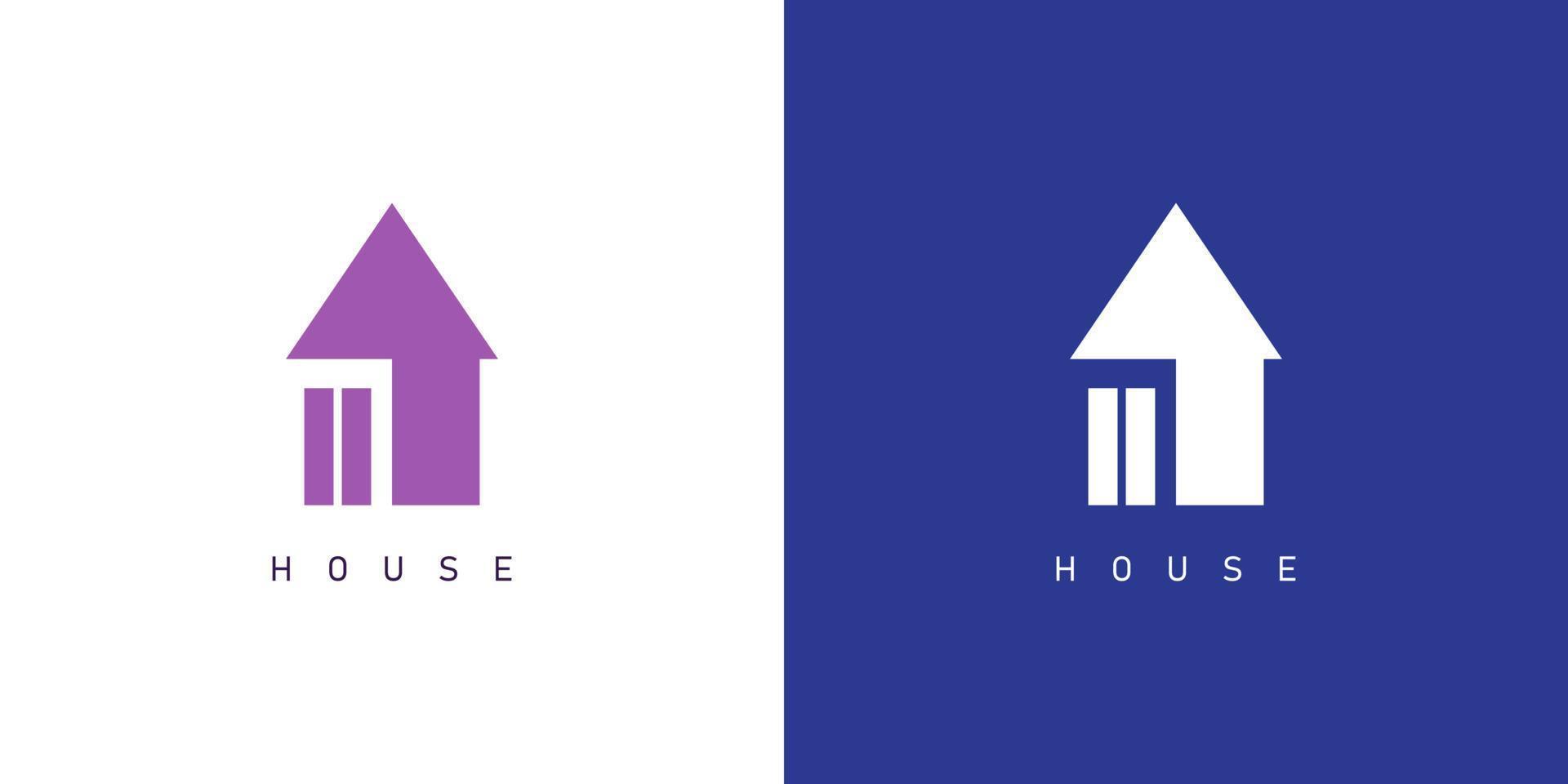 enkel hus logotyp design. användbar för verklig egendom, konstruktion, arkitektur och byggnad logotyper. platt vektor