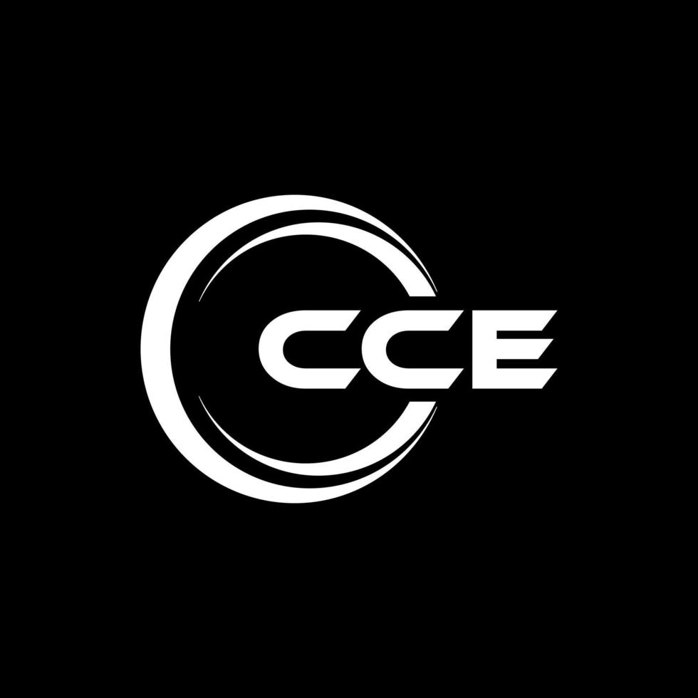 cce brev logotyp design i illustration. vektor logotyp, kalligrafi mönster för logotyp, affisch, inbjudan, etc.