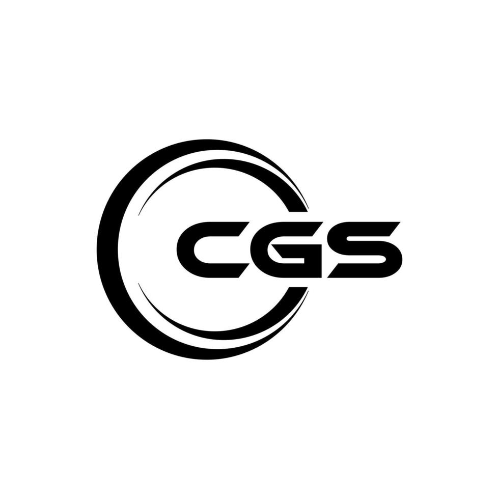 cgs brev logotyp design i illustration. vektor logotyp, kalligrafi mönster för logotyp, affisch, inbjudan, etc.